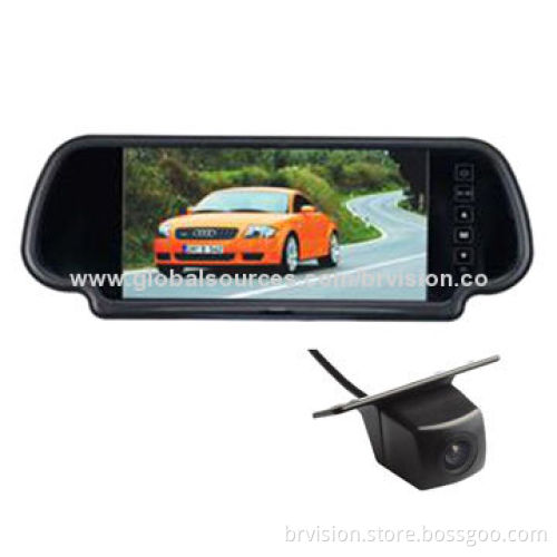 Car rear view system with 7.0-inch panel mirror monitor and waterproof cameraNew